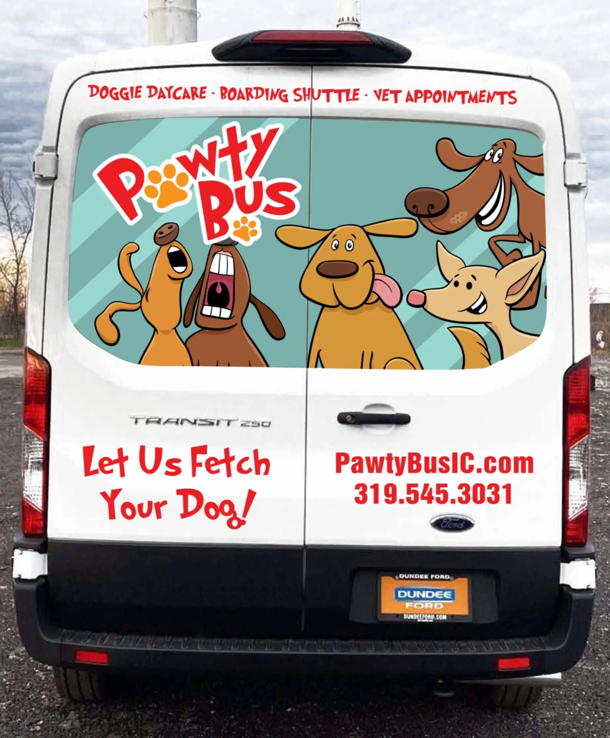 Pawty Bus Dog Taxi  Back